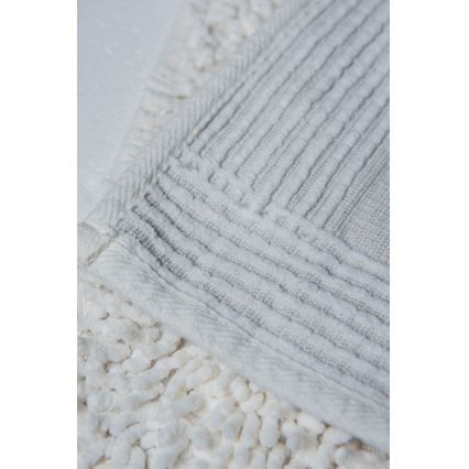 SET 2x Badezimmerteppich STONE 60/100 cm weiß