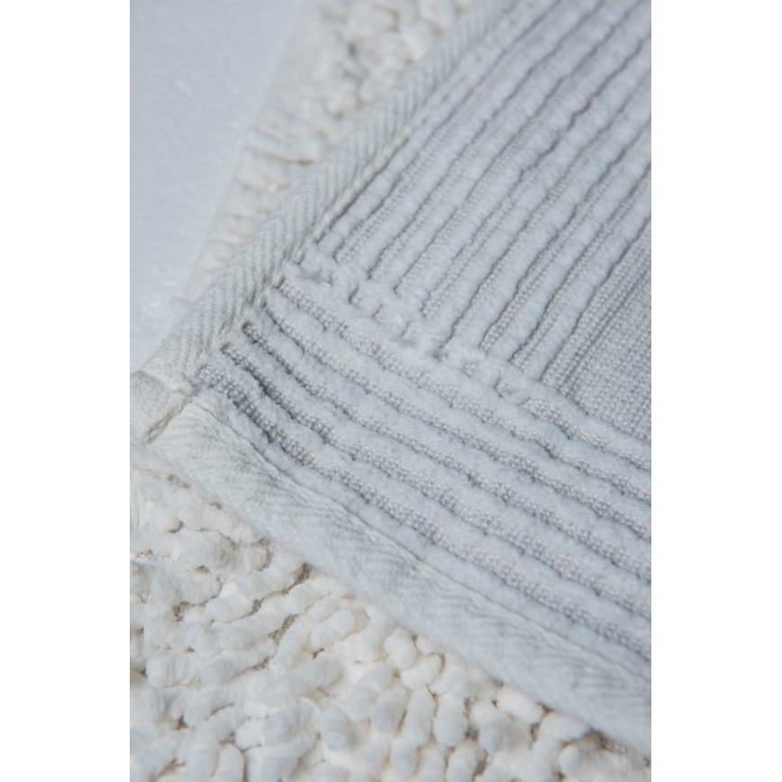 SET 2x Badezimmerteppich STONE 60/100 cm weiß