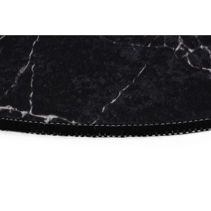 SET 2x Badezimmermatte MARBLE 50x60/60x100 cm schwarz