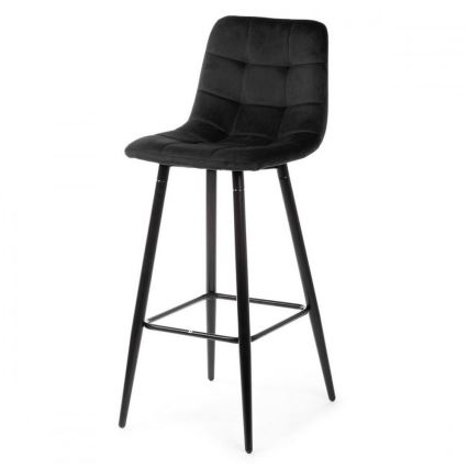 SET 2x Bar-Stuhl HOKER 105x44 cm schwarz