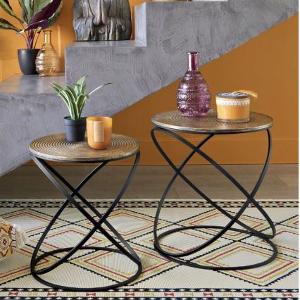 SET 2x Beistelltisch ETNIK