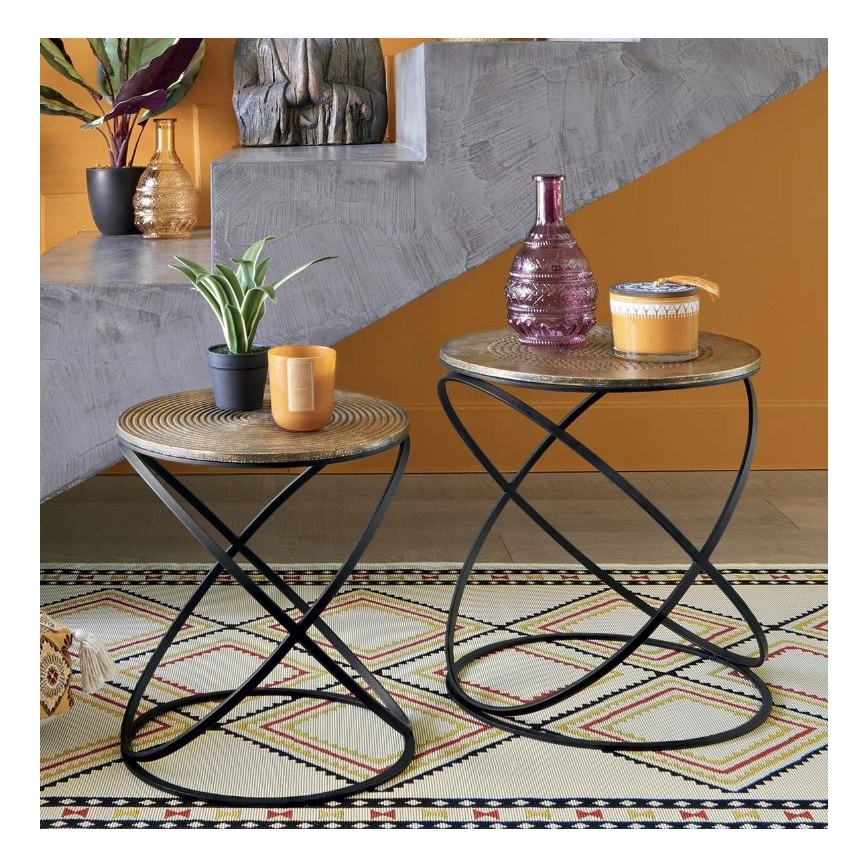 SET 2x Beistelltisch ETNIK