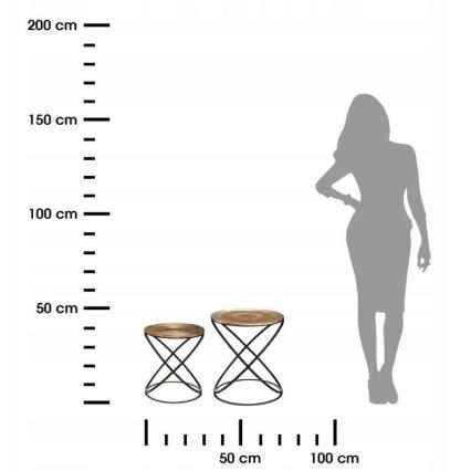 SET 2x Beistelltisch ETNIK