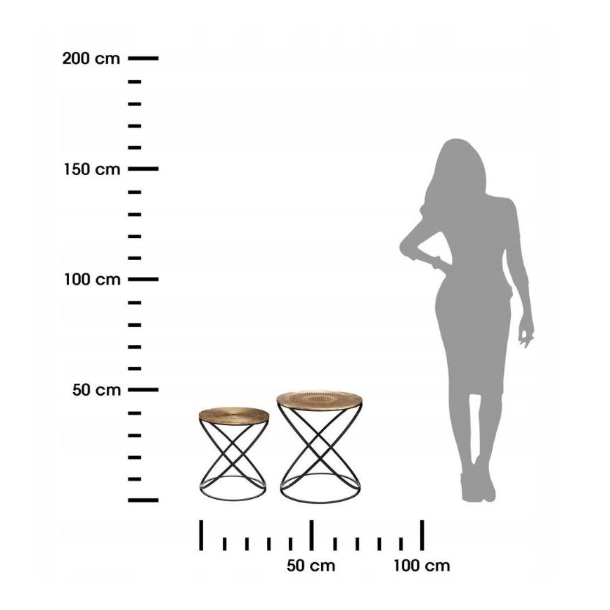 SET 2x Beistelltisch ETNIK