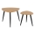 SET 2x Beistelltisch NICEA d 40/60 cm golden Eiche/schwarz