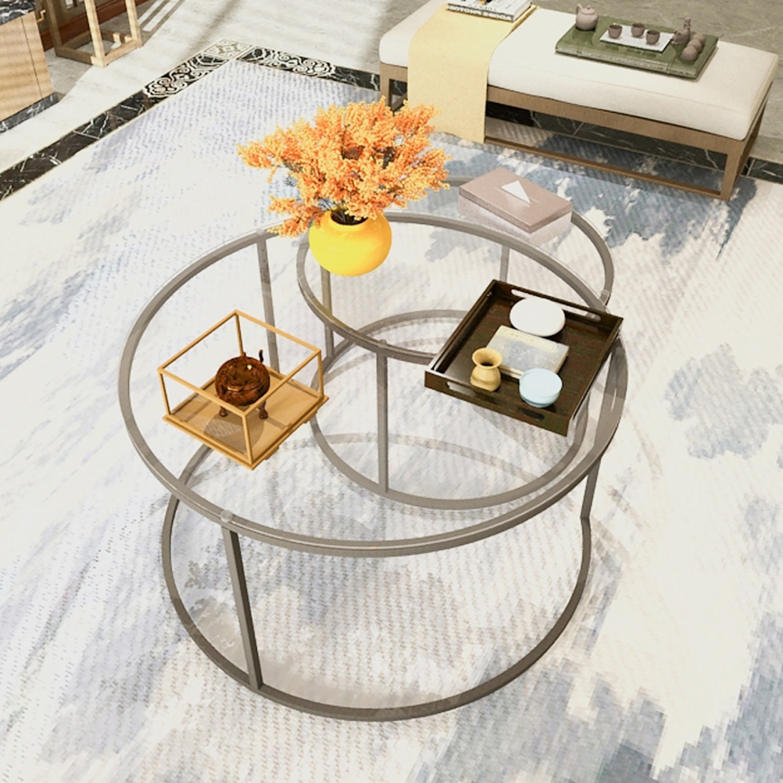 SET 2x Couchtisch BELARUS  schwarz