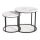 SET 2x Couchtisch OREO d 43/53 cm schwarz/Marmordekor