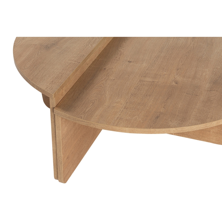 SET 2x Couchtisch ORION Eiche