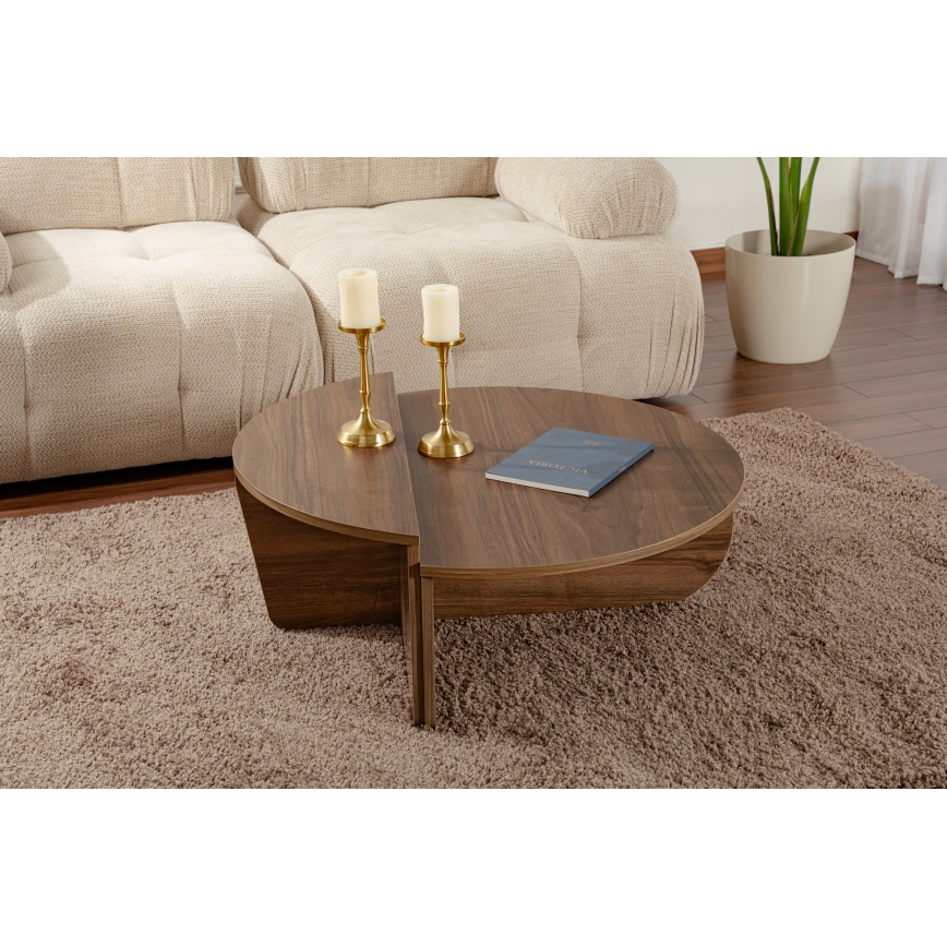 SET 2x Couchtisch ORION Walnuss