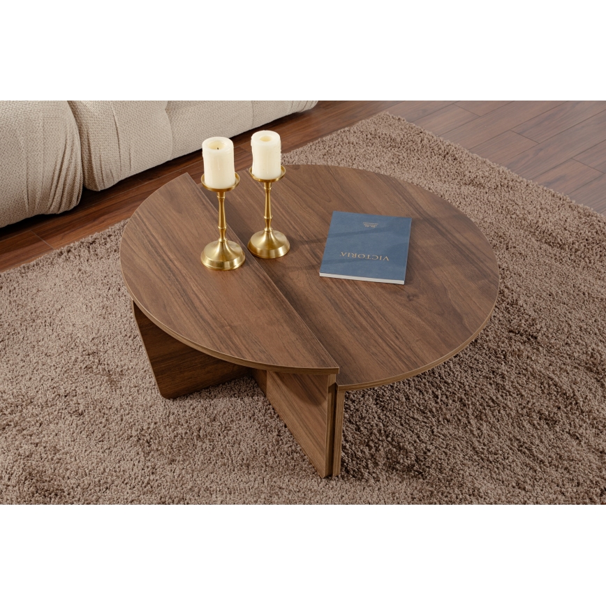 SET 2x Couchtisch ORION Walnuss