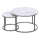 SET 2x Couchtisch PAOLA d 38/60 cm grau/Marmordekor