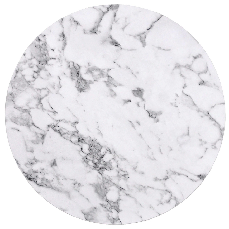 SET 2x Couchtisch PAOLA d 38/60 cm grau/Marmordekor