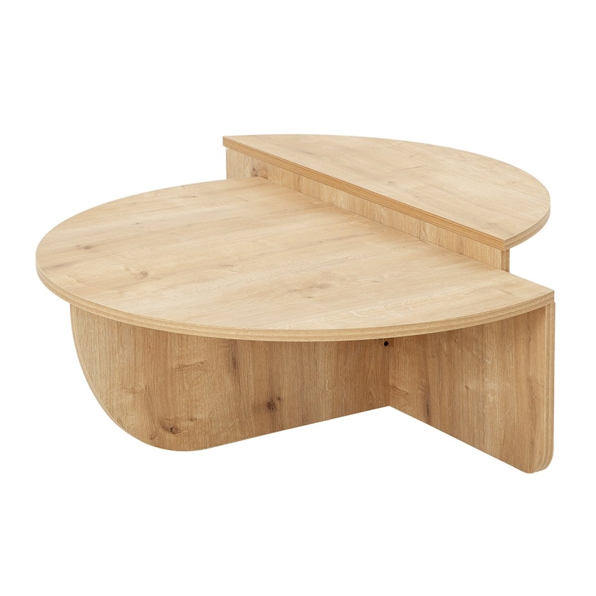 SET 2x Couchtisch PODIUM braun
