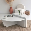 SET 2x Couchtisch PODIUM weiß