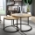 SET 2x Couchtisch RABEN schwarz/golden Eiche