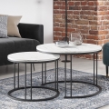 SET 2x Couchtisch RAGNAR schwarz/weiß