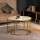 SET 2x Couchtisch TAMBUR gold/beige