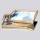 SET 2x Dekoratives Tablett 40x30/35x25 cm golden