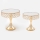 SET 2x Dekoratives Tablett d 20/25 cm golden