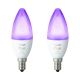 SET 2x dimmbare LED Glühbirne Philips Hue WHITE AND COLOR  AMBIANCE B39 E14/5,3W/230V 2200K - 6500K