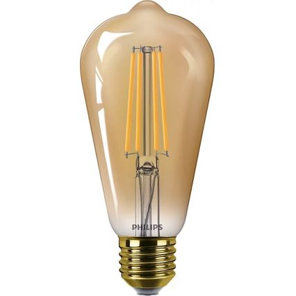 SET 2x Dimmbare LED-Glühlampe VINTAGE Philips ST64 E27/4,2W/230V 2200K