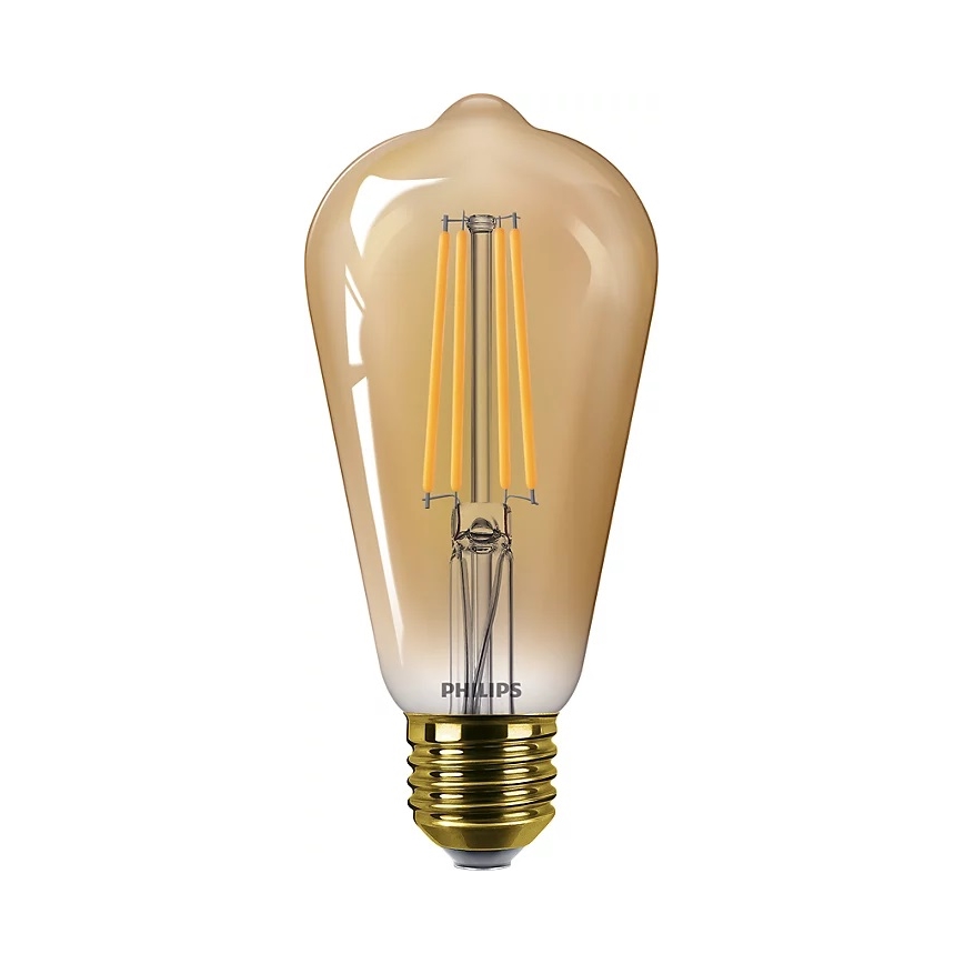 SET 2x Dimmbare LED-Glühlampe VINTAGE Philips ST64 E27/4,2W/230V 2200K