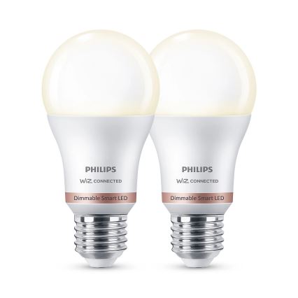 SET 2x Dimmbare LED-Lampe Philips A60 E27/8W/230V Wi-Fi