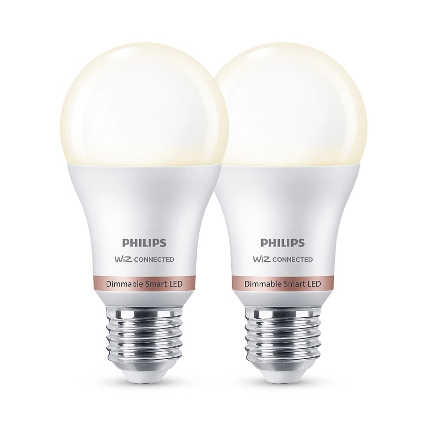 SET 2x Dimmbare LED-Lampe Philips A60 E27/8W/230V Wi-Fi