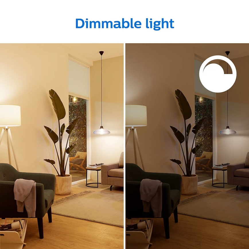 SET 2x Dimmbare LED-Lampe Philips A60 E27/8W/230V Wi-Fi