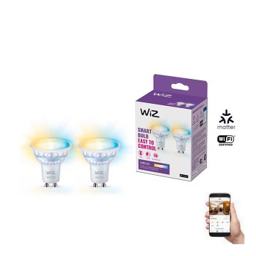 Set 2x dimmbare LED-Leuchtmittel mit Bewegungssensor PAR16 GU10/4,7W/230V 2700-6500K CRI 90 Wi-Fi - WiZ