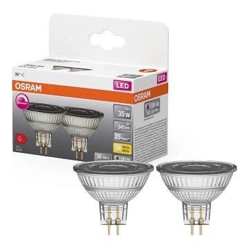 SET 2x dimmbare LED-Reflektorlampe MR16 GU5,3/5W/12V 2700K 36° CRI 90 - Osram