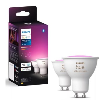 SET 2x dimmbare LED RGBW-Glühbirne Philips Hue White And Color Ambiance GU10/4,2W/230V 2000-6500K