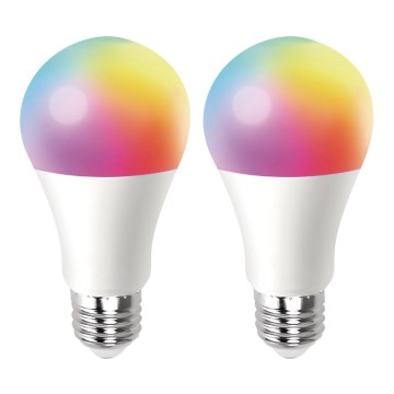 SET 2x Dimmbare LED-RGBW-Lampe MESH Smart G45 E14/4,5W/230V 2700-6500K + Fernbedienung - Aigostar