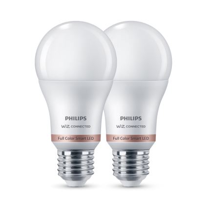 Set 2x dimmbares RGB-LED-Leuchtmittel Philips SMART A60 E27/12,5W/230V 2200-6500K