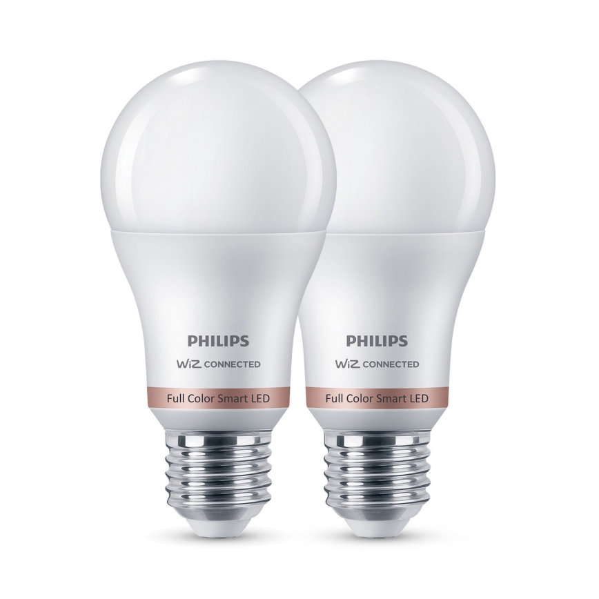 Set 2x dimmbares RGB-LED-Leuchtmittel Philips SMART A60 E27/12,5W/230V 2200-6500K