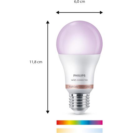 Set 2x dimmbares RGB-LED-Leuchtmittel Philips SMART A60 E27/12,5W/230V 2200-6500K