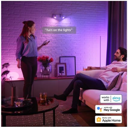 SET 2x Dimmbares LED-RGBW-Leuchtmittel Philips Hue White And Color Ambiance GU5,3/MR16/6,3W/12V 2000-6500K