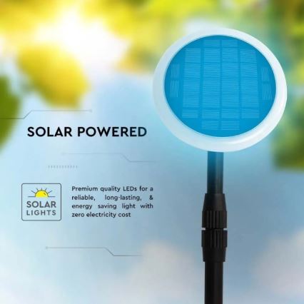 SET 2x Einstellbare LED-Solarleuchte GARDEN LED/3W/5V 42-80 cm 3000K IP65 1000 mAh