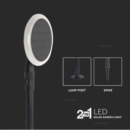 SET 2x Einstellbare LED-Solarleuchte GARDEN LED/3W/5V 42-80 cm 3000K IP65 1000 mAh