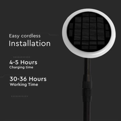 SET 2x Einstellbare LED-Solarleuchte GARDEN LED/3W/5V 42-80 cm 3000K IP65 1000 mAh