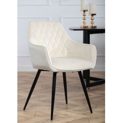 SET 2x Esszimmerstuhl SAMETTI cremefarben