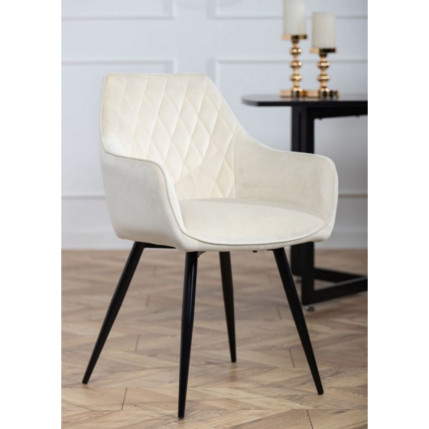 SET 2x Esszimmerstuhl SAMETTI cremefarben