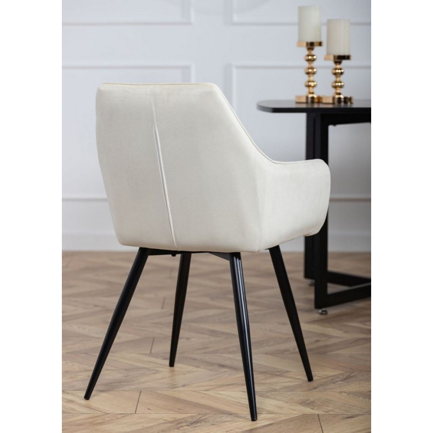 SET 2x Esszimmerstuhl SAMETTI cremefarben