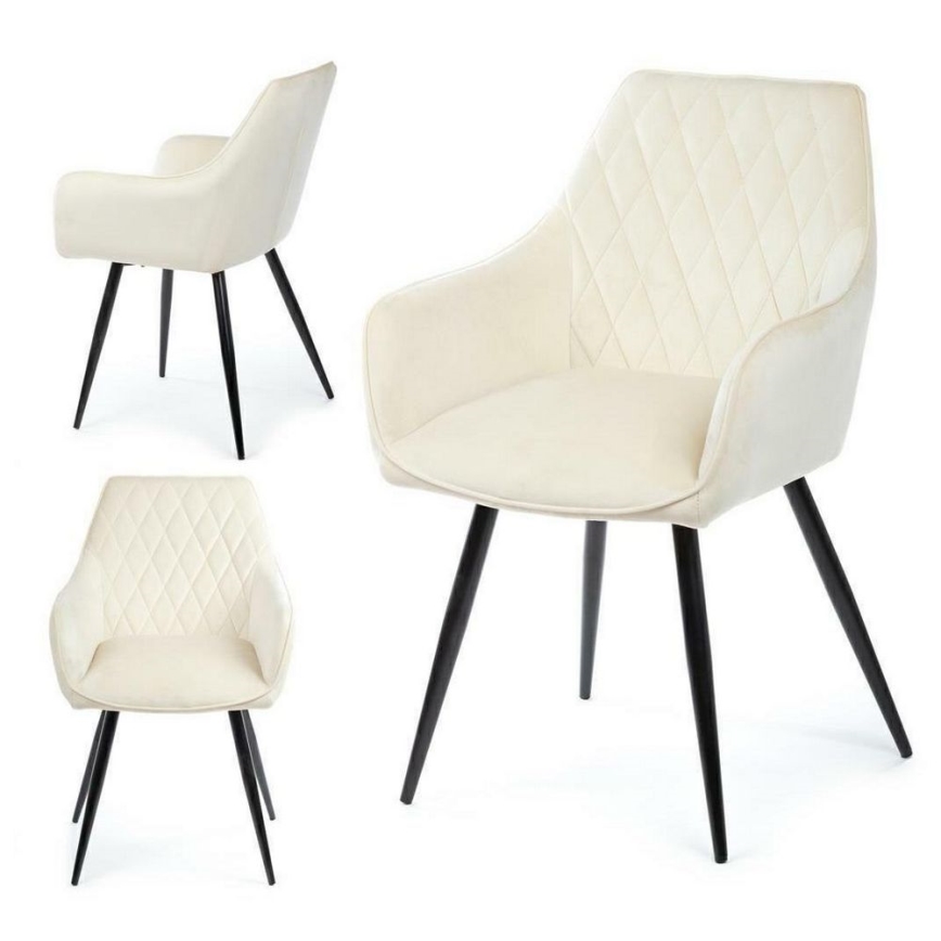 SET 2x Esszimmerstuhl SAMETTI cremefarben