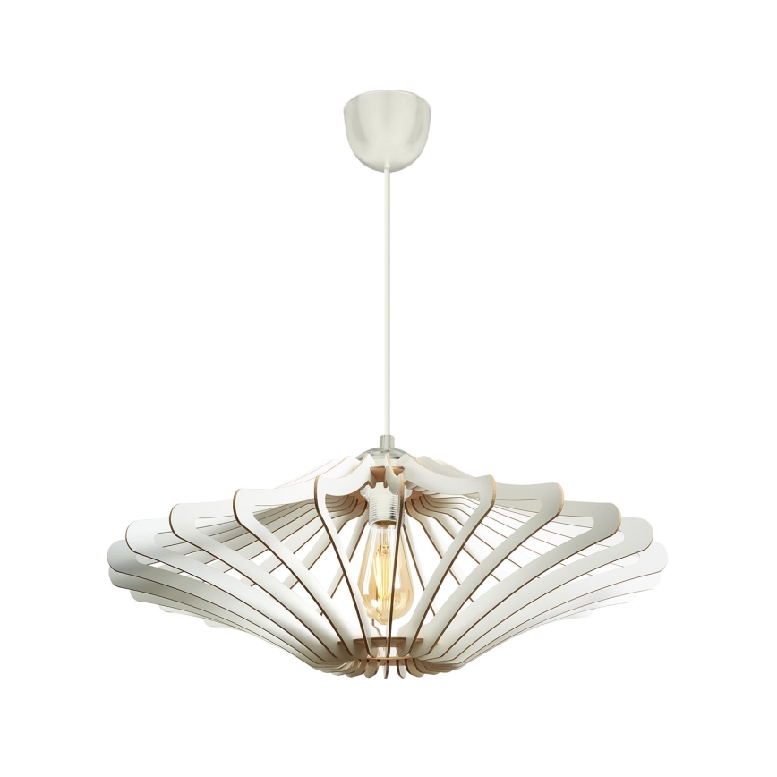 SET 2x Hängeleuchte an Schnur 1xE27/60W/230V weiß d 47 cm