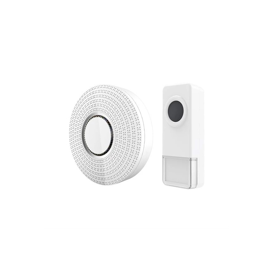 SET 2x Kabellose Steckdosen-Türklingel 230V/1xA23 IP55 weiß