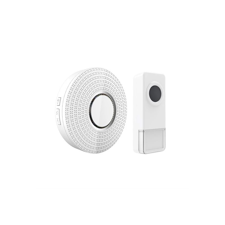 SET 2x Kabellose Steckdosen-Türklingel 230V/1xA23 IP55 weiß