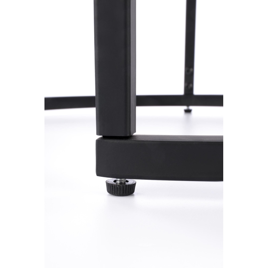 SET 2x Couchtisch OREO Ø 43/53 cm schwarz/Nussbaum