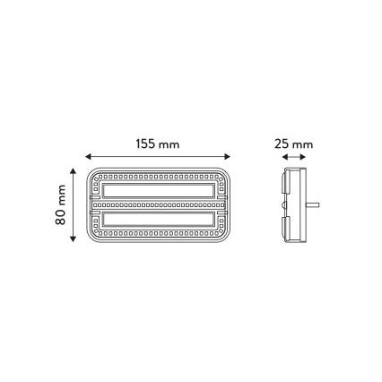 SET 2x LED-Anhängerlicht 12m Kabel LED/12-24V IP65