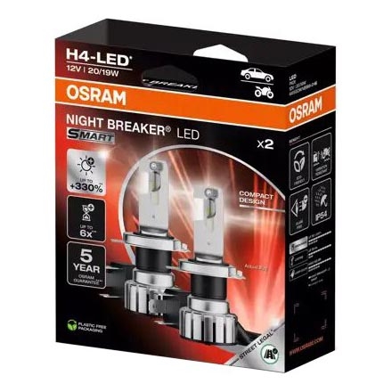 SET 2x LED-Autolampe NIGHT BREAKER H4 P43t/20/19W/12V - Osram